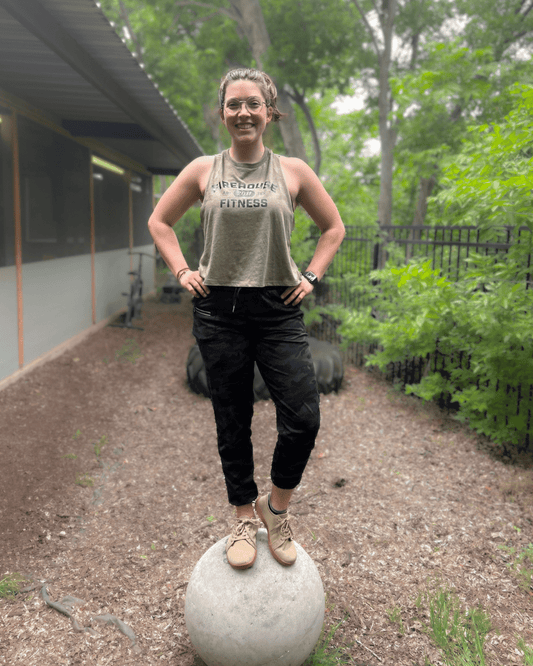 Women's Racerback Cropped Tank - Varsity Line - OD Green - My Store